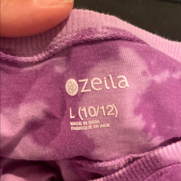 Zella Kids Purple Tie-Dye Long Sleeve Tee - Picture 7 of 9